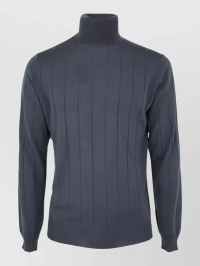 Filippo De Laurentis Fine-knit Turtleneck Sweater In Blue