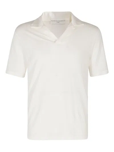 Filippo De Laurentis Linen Polo Shirt In Neutral