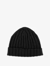 Filippo De Laurentis Merino Wool Beanie Hat In Black