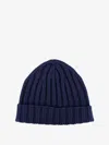 Filippo De Laurentis Merino Wool Beanie Hat In Black