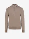 Filippo De Laurentis Merino Wool, Silk And Cashmere Polo Shirt In Brown