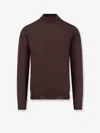 Filippo De Laurentis Merino Wool Turtleneck In Brown