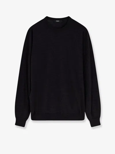 Filippo De Laurentis Superfine Merino Wool, Silk And Cashmere Sweater In Black