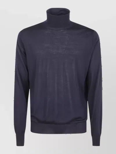 Filippo De Laurentis Turtleneck Wool Jumper In Blue