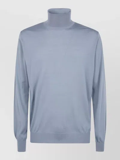 Filippo De Laurentis Virgin Wool Turtleneck Jumper In Blue