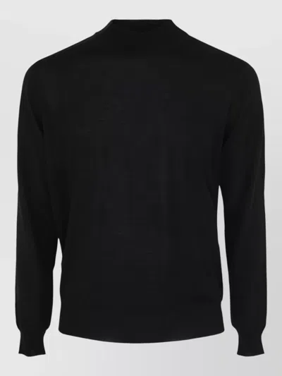 Filippo De Laurentis Wool Long-sleeve Turtleneck Jumper In Black