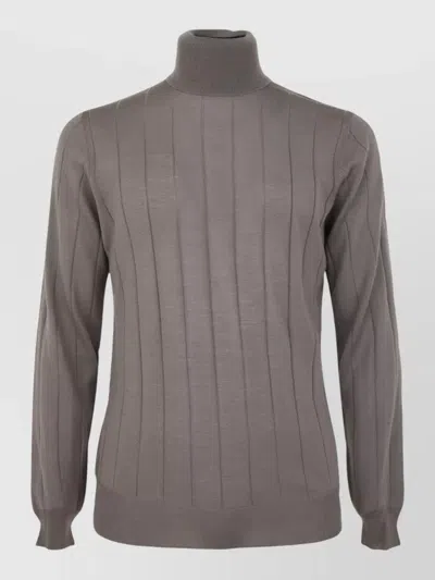 Filippo De Laurentis Wool Long-sleeve Turtleneck Sweater In Gray