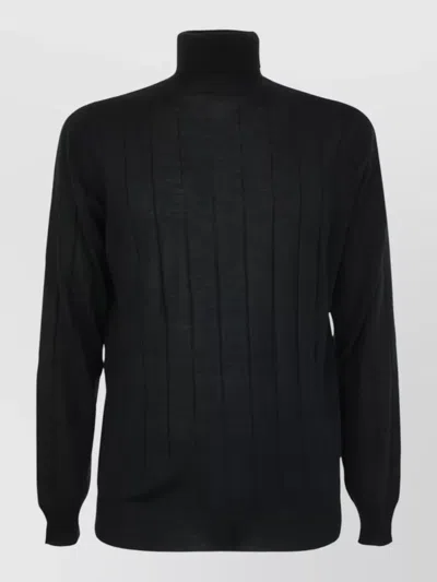 Filippo De Laurentis Wool Turtleneck Long-sleeve Jumper In Black
