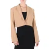 Filles À Papa Ladies Camel Crepe Cropped Tailor Jack In Neutral