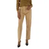 Filles À Papa Ladies Camel High Waist Tailored Pants In Brown