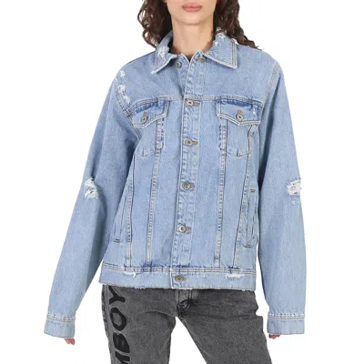 FILLES À PAPA LADIES LIGHT BLUE DENIM TRUCKER JACKET, TOM