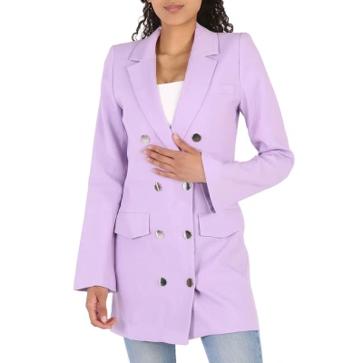 Filles À Papa Filles A Papa Ladies Purple Wool Double Breasted Long Coat