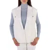 Filles À Papa Ladies White Bonie Denim Sleeveless Jacket In White