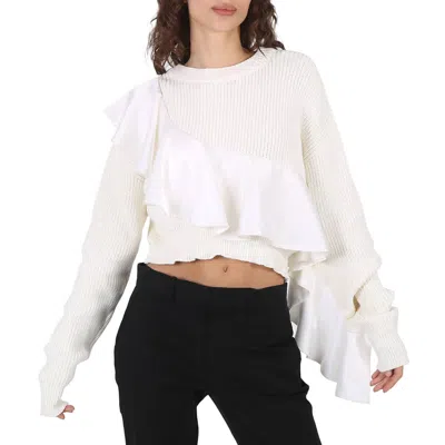 Filles À Papa Ladies White Weave Knit Top
