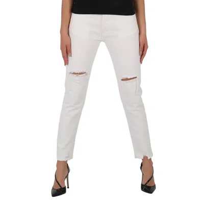 FILLES À PAPA TOMBOY JEANS IN WHITE/RED