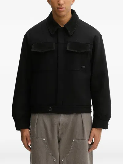 Filling Pieces Box Varsity Jacket In Black