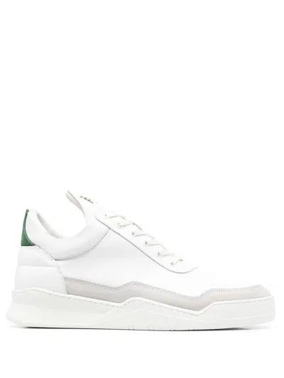 Filling Pieces Sneakers In White Suede And Leather