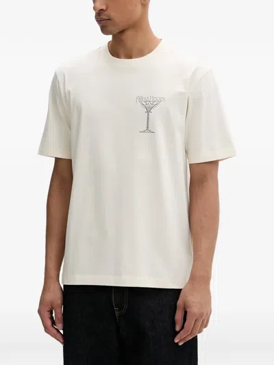 Filling Pieces Champagne Graphic-print T-shirt In White