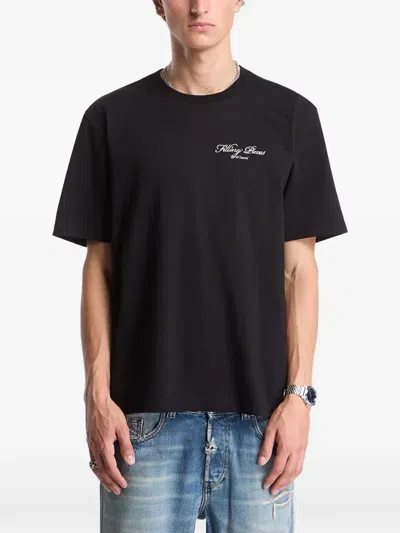 Filling Pieces Cinema Logo-print T-shirt In Black