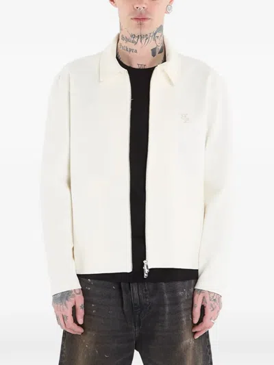 Filling Pieces Coach Logo Zip-up Jacket In White