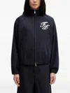 Filling Pieces Coach Pinstripe-pattern Logo-patch Jacket In Blue