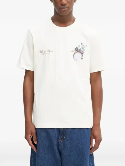 Filling Pieces Graphic-print Logo-print T-shirt In White