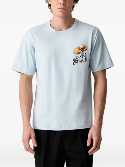 Filling Pieces Graphic-print T-shirt In Blue