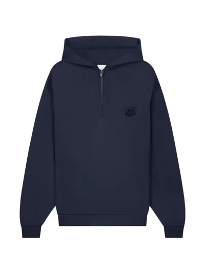 Filling Pieces Half-zip Hoodie In Blue