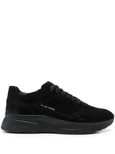 Filling Pieces Jet Runner Suede Sneakers In Schwarz