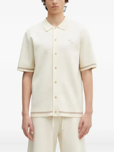 Filling Pieces Knitted Polo Shirt In Neutral