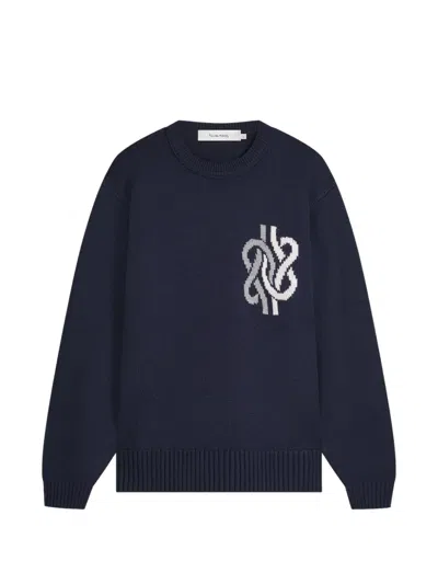 Filling Pieces Knot Sweater In Blue