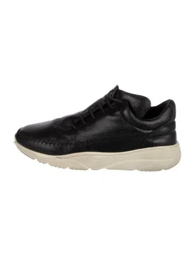 Pre-owned Filling Pieces Leather Sneakers In Black