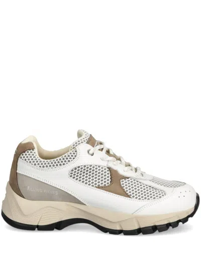 Filling Pieces Leather Sneakers In White