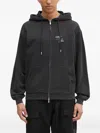Filling Pieces Logo-print Zip-fastening Hoodie In Black
