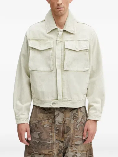 Filling Pieces Logo-plaque Flap-pocket Jacket In Green