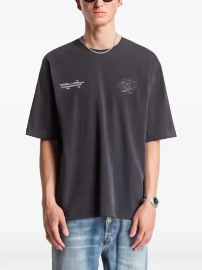 Filling Pieces Logo-print Boxy T-shirt In Black