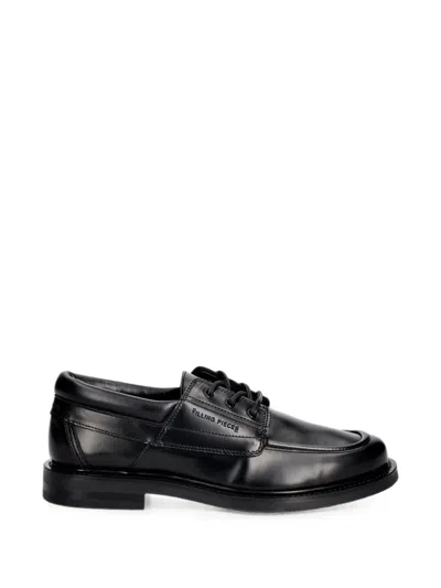 Filling Pieces Low Deck Polido Apron-toe Lace-up Shoes In Black