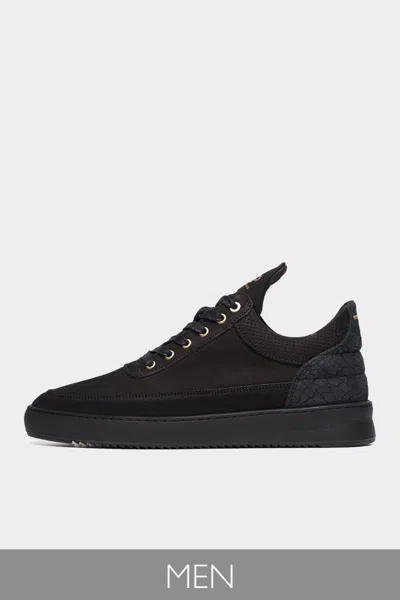 FILLING PIECES LOW TOP RIPPLE CERES MEN SNEAKER IN ALL BLACK