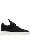 Filling Pieces Low Top Ripple Sneakers In Black Leather In Black