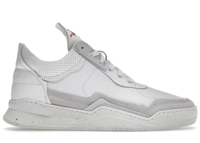 Pre-owned Filling Pieces Men's  Low Top Ghost Footshop Sneakers In White/taupe