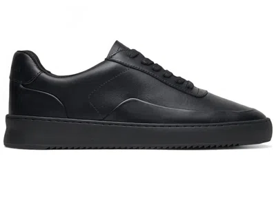 Pre-owned Filling Pieces Men's  Mondo Seamless Leather Sneakers In Black