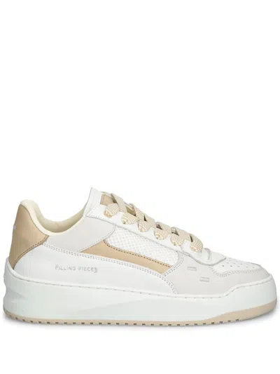 Filling Pieces Perforated-detailing Trainers In Weiss
