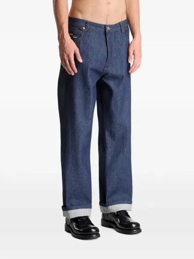 Filling Pieces Raw-denim Straight-leg Jeans In Blue