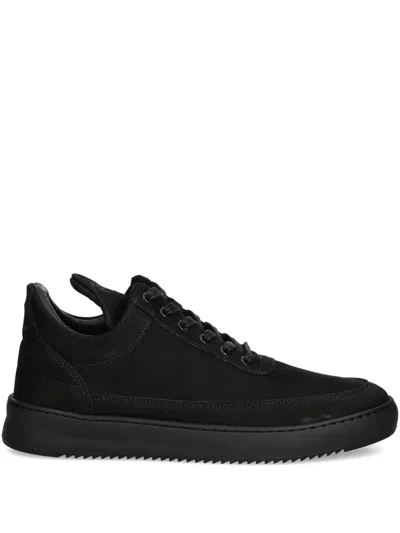 Filling Pieces Ripple Lace-up Sneakers In Black