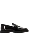 Filling Pieces Rugby Degrade Leather Loafers In Black