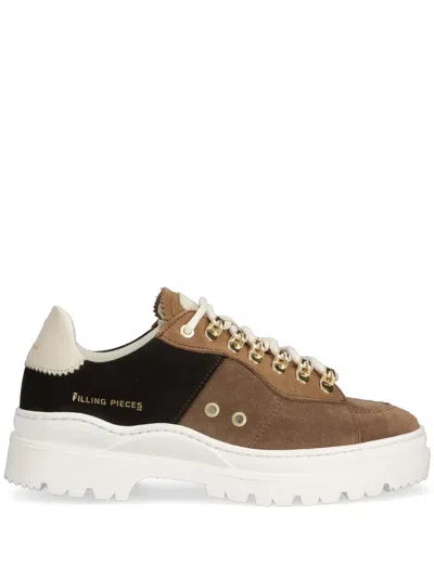 Filling Pieces Suede Court Sneakers In Brown