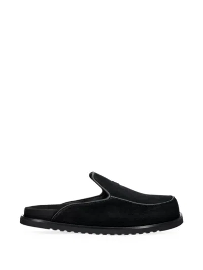 Filling Pieces Suede Slip-on Mules In Black