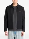 Filling Pieces Twill Embroidered Coach Jacket In Black
