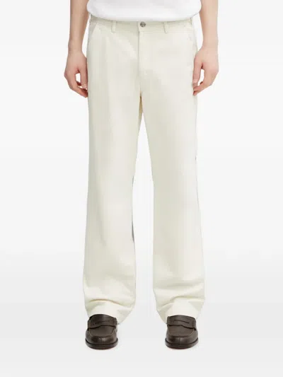 Filling Pieces Worker Logo-embroidered Straight-leg Jeans In White