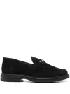 Filling Pieces Zamszowe Czarne Loafery In Black